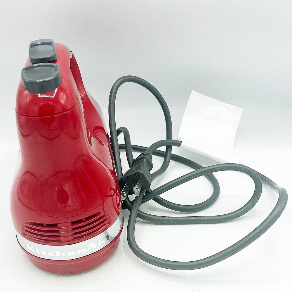 KitchenAid Hand Mixer Red 3 Speed Ultra Power KHM312ER no beaters - Picture 6 of 10